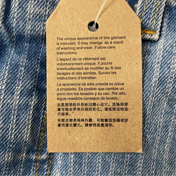 Levi's Striped 501 Original High Rise Cutoff Denim Shorts NWT W29 - Picture 5 of 7